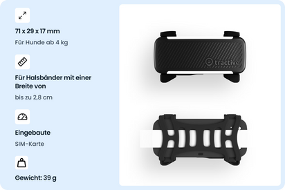 Tractive DOG 6 Tracker für Hunde, Schwarz