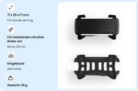 Tractive DOG 6 Tracker für Hunde, Schwarz