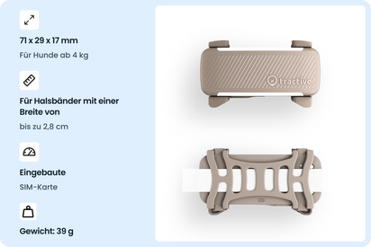 Tractive DOG 6 Tracker für Hunde, Braun