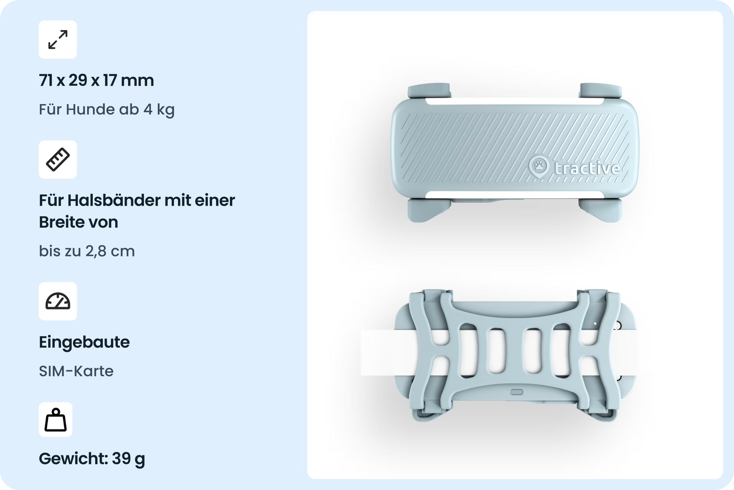 Tractive DOG 6 Tracker für Hunde, Mint